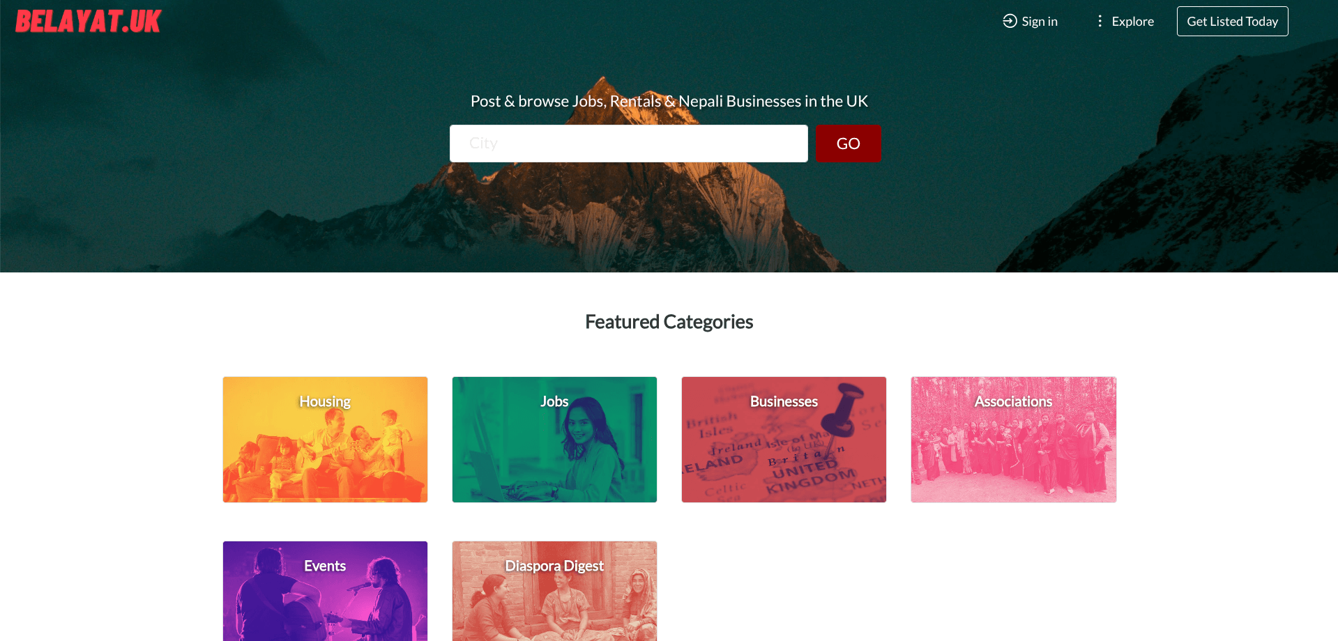 Screenshot of Belayat.uk